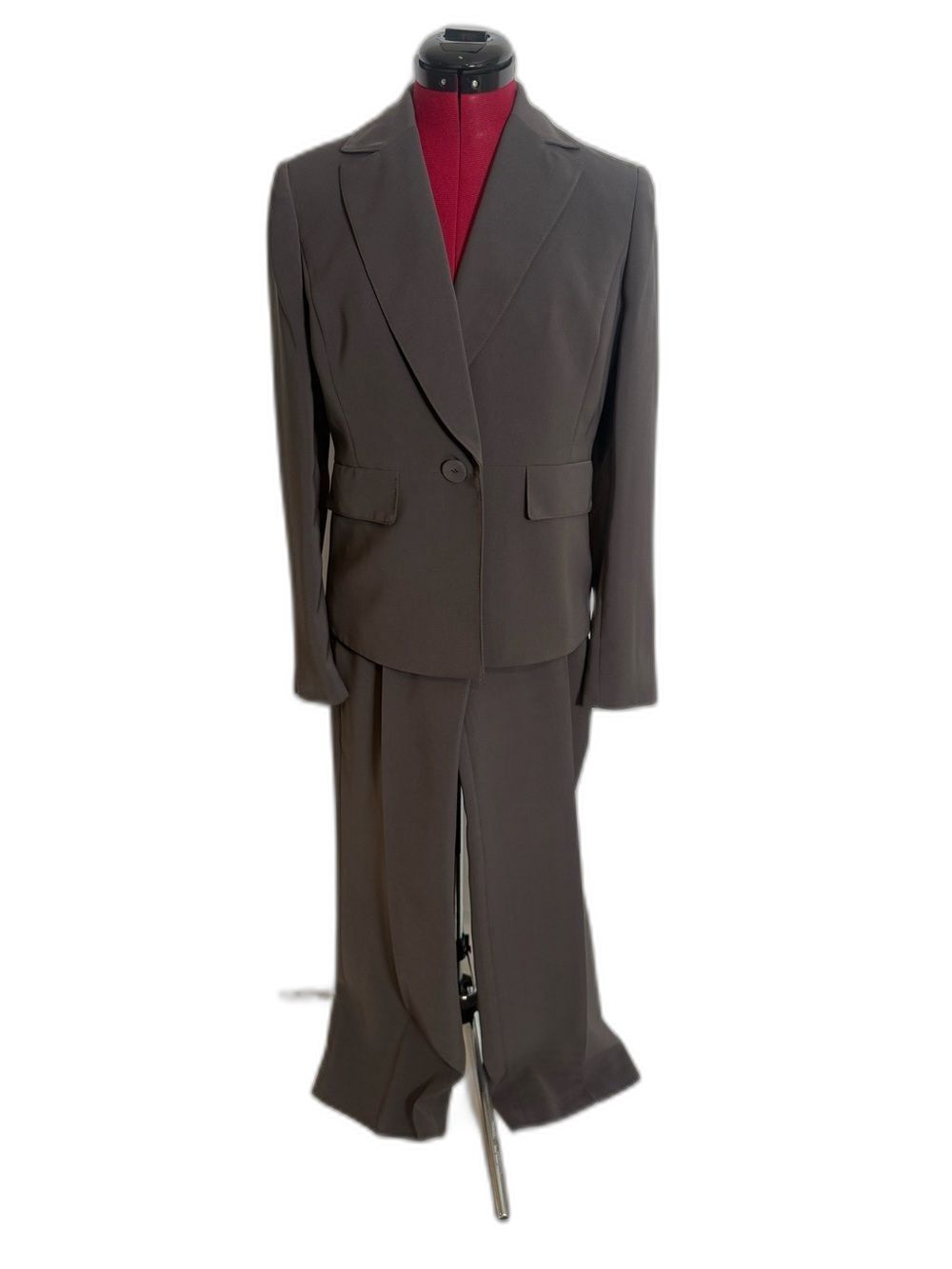 Kasper Pantsuit Women's Size 4 Grey 2-Piece Set Blazer & Pants